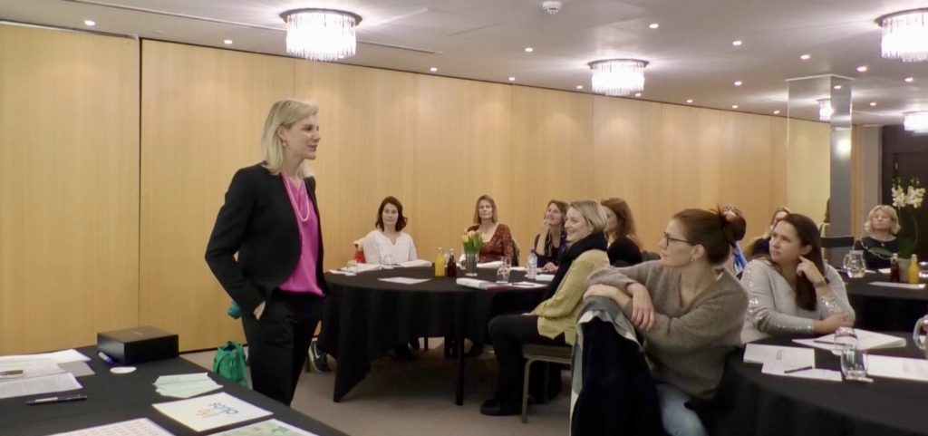 Alexandra Terhalle teaching womens confidence workshop